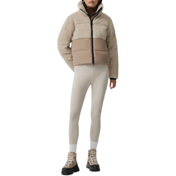 Lookbook Canada Goose Elora FW24 Short Down Jacket Womens Beige Brown 2609W-1684
