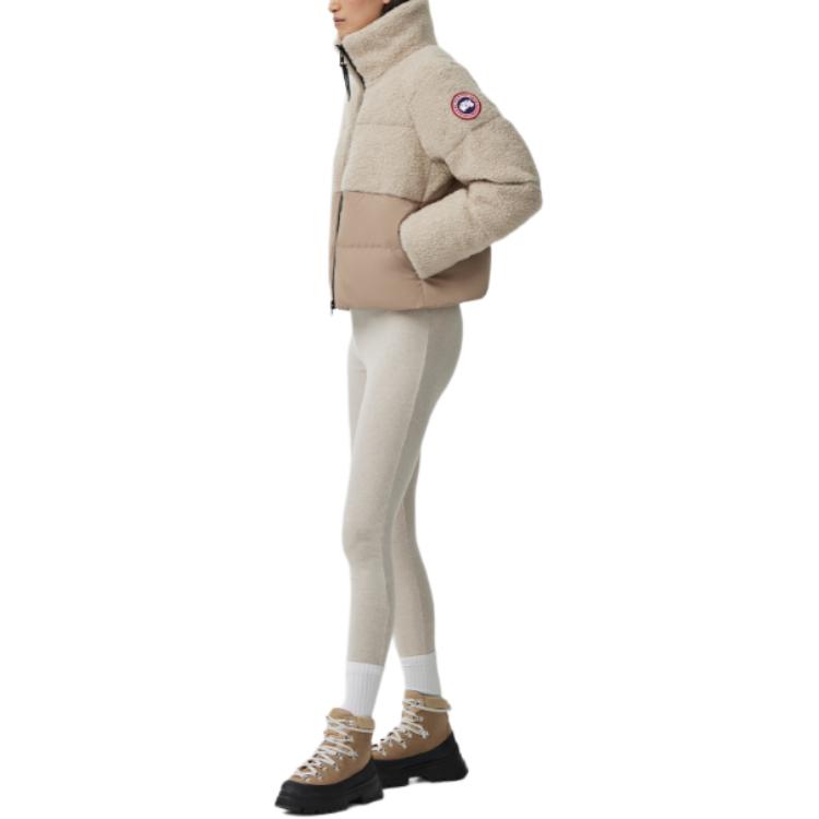 Purchase Canada Goose Elora FW24 Short Down Jacket Womens Beige Brown 2609W-1684