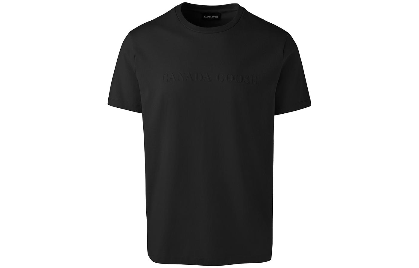 Order Camiseta Negra Canada Goose Emersen SS23 Cuello Redondo con Logo. 1420M-61