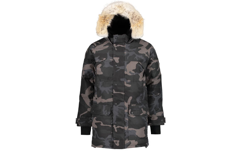Canada Goose Emory FW21 Black Label Detachable Fur Parka - Black Camo. 2580MBP-510
