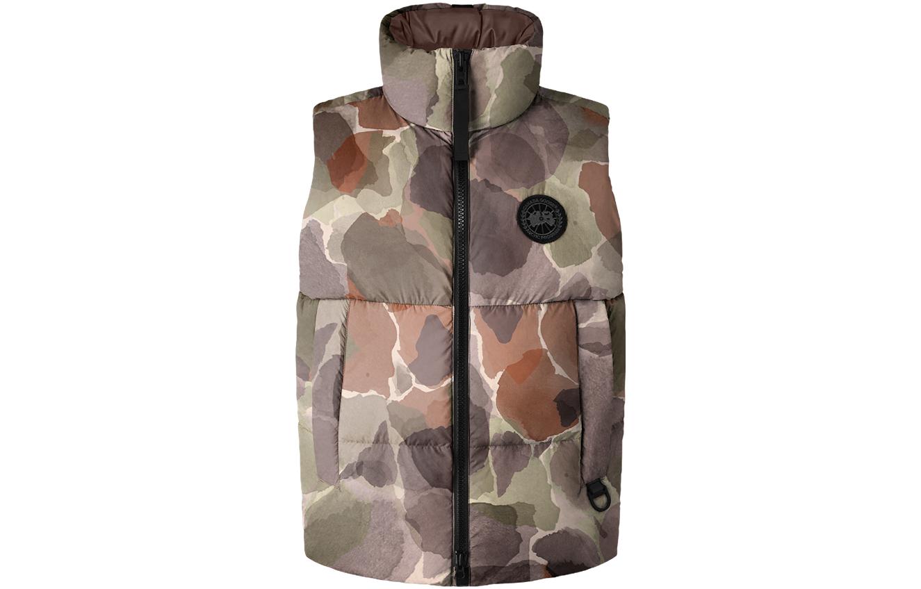 Canada Goose Everett FW23 Short Vest Floral Print Unisex - Botanical Logo Design. 2616MBP-1550