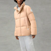 Shop Canada Goose Everett Pastels SS22 霧橘色短版羽絨外套 男女冬季款 2613MB1-1387