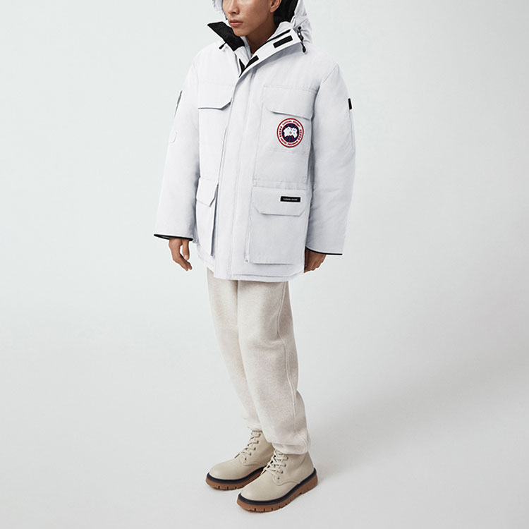 Shop Canada Goose Expedition Fusion Fit White Logo Waterproof Hooded Down Parka Unisex 4660MA-433
