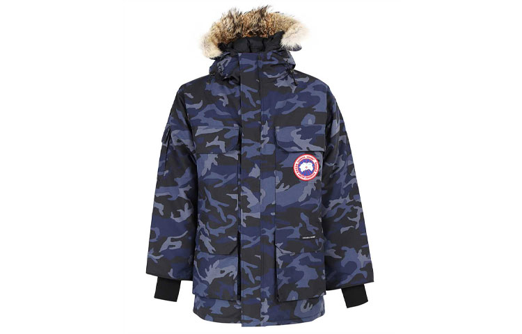 Order Canada Goose Expedition FW21 Jaket Parka Down Tahan Air Unisex Biru Camo. 4660MP-898