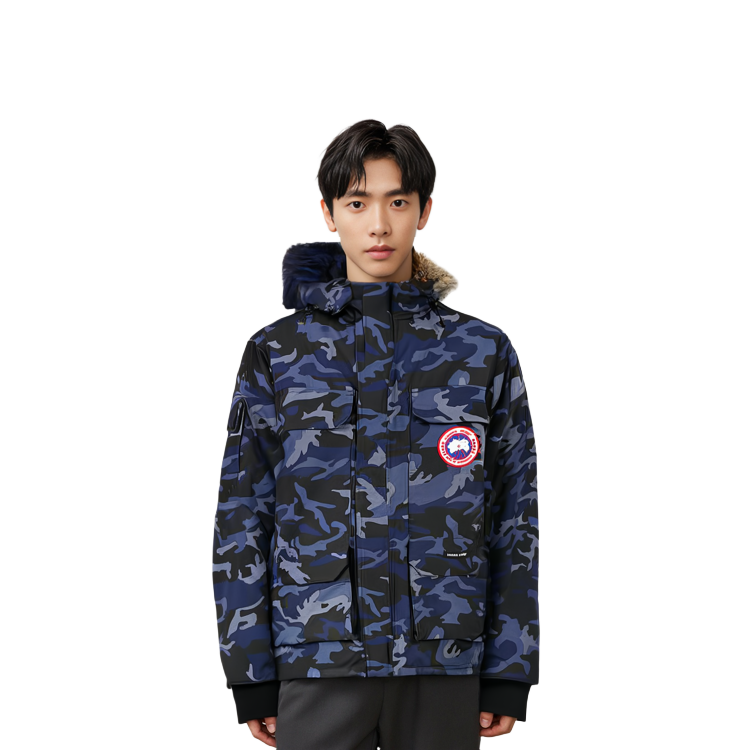 Sizing Canada Goose Expedition FW21 Jaket Parka Down Tahan Air Unisex Biru Camo. 4660MP-898