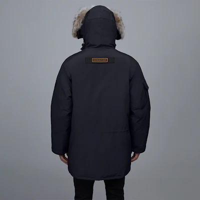Canada Goose Expedition Parka Biru Tentera Kot Musim Sejuk Unisex Dengan Bulu Bercantum 4660M-646 Details for Canada Goose Expedition Parka Biru Tentera Kot Musim Sejuk Unisex Dengan Bulu Bercantum 4660M-646