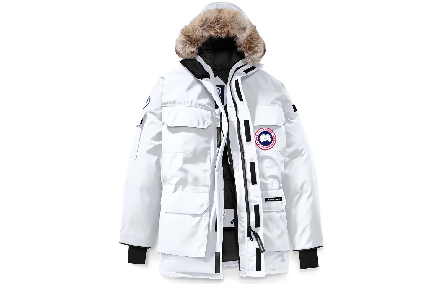 Order Parka Impermeable Unisex Canada Goose Expedition PBI Roja Blanco Chaqueta Invierno 4565MPB-25
