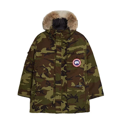 Canada Goose Expedition Series Green Printed Fur Hood Waterproof Parka Jacket Men. 4660MP-316