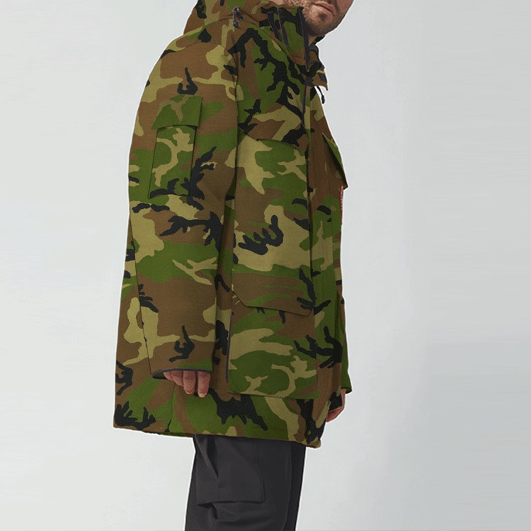 Details for 加拿大鵝遠征系列綠色迷彩毛帽防水派克外套男款 4660MP-316