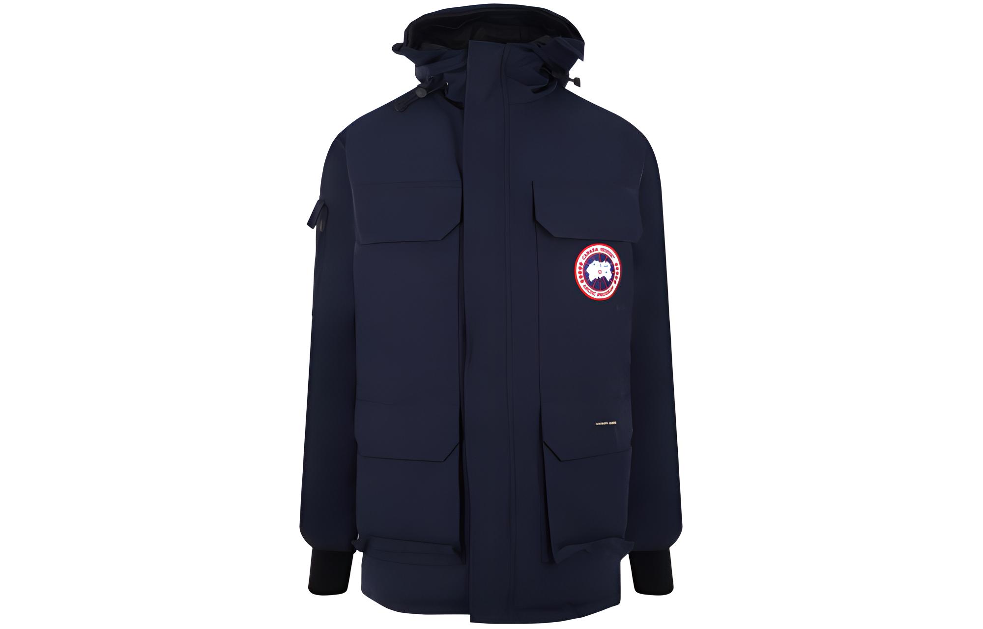 Canada Goose Expedition Series Windproof Waterproof Logo Parka Jacket Navy Mens 2051M43-63