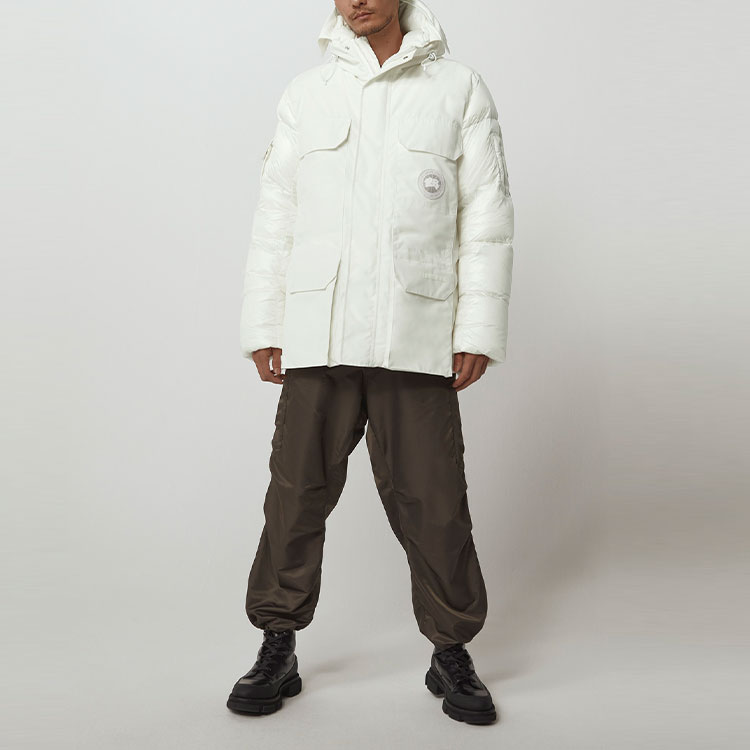 Shop 加拿大鹅Expedition白标连帽防水大衣男女同款-白色 4660MRF1-99
