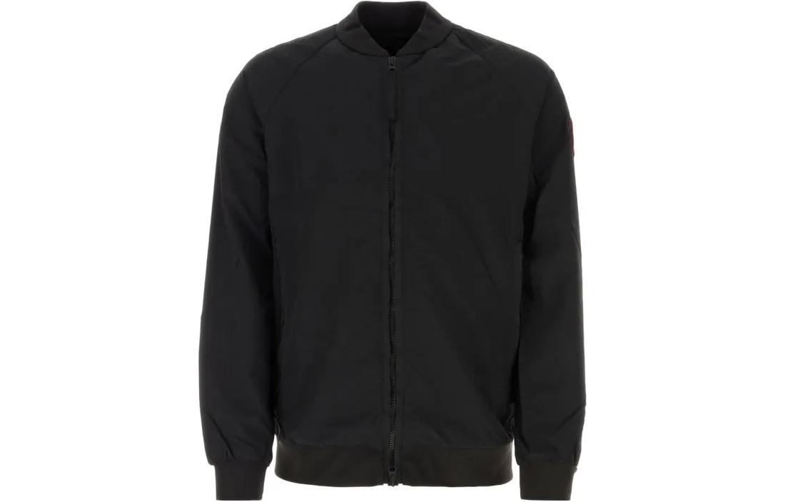 Canada Goose Faber Solid Black Baseball Collar Zip Logo Jacket for Men. 2441M-61 圖 2