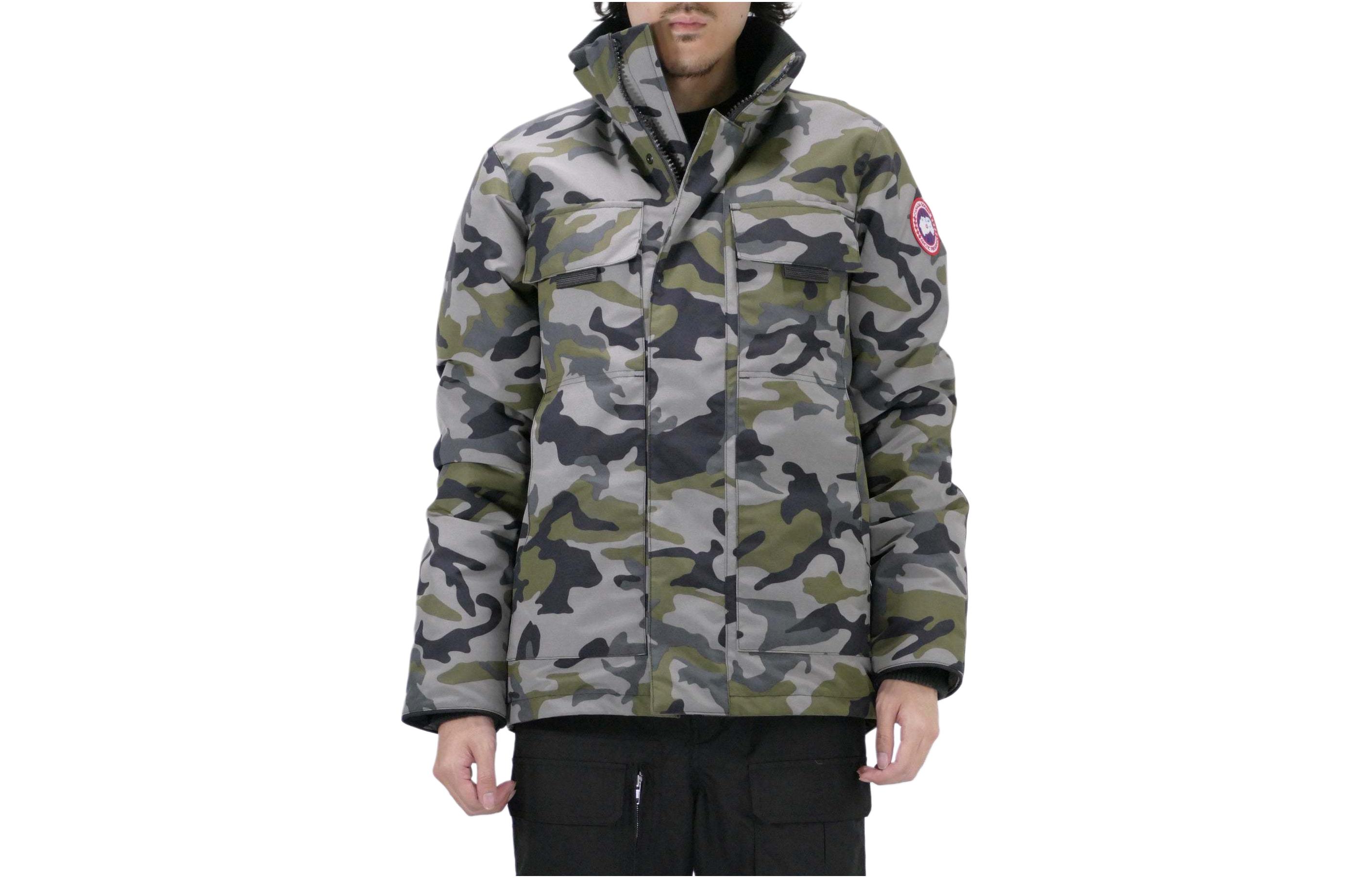 Canada Goose Forester Camouflage Logo Stand Collar Jacket Green 5816MP