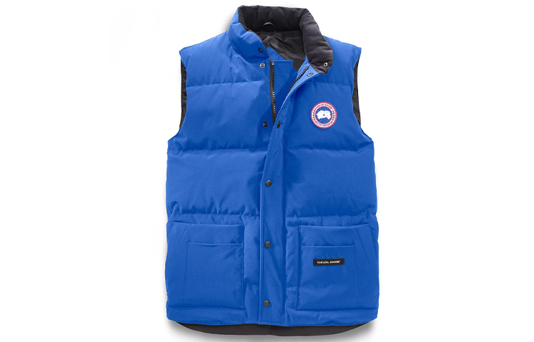Canada Goose Freestyle Blue Unisex Vest with Red Logo, Zip, Waterproof & Lightweight 4154MPB-64
