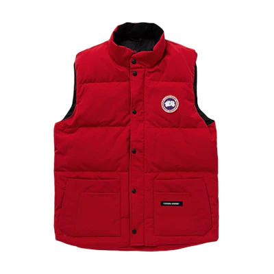 Canada Goose Freestyle Red Lightweight Down Vest Unisex - Logo Waterproof Design 4154M-28