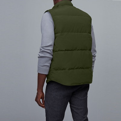 Canada Goose Freestyle Unisex Lightweight Water-Resistant Down Gilet in Military Green 4154M-49 Shop Canada Goose Freestyle Unisex Lightweight Water-Resistant Down Gilet in Military Green 4154M-49