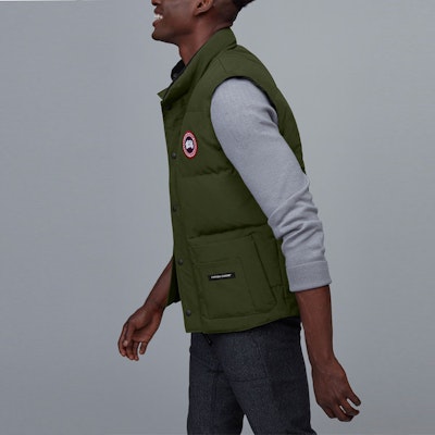 Canada Goose Freestyle Unisex Lightweight Water-Resistant Down Gilet in Military Green 4154M-49 Purchase Canada Goose Freestyle Unisex Lightweight Water-Resistant Down Gilet in Military Green 4154M-49