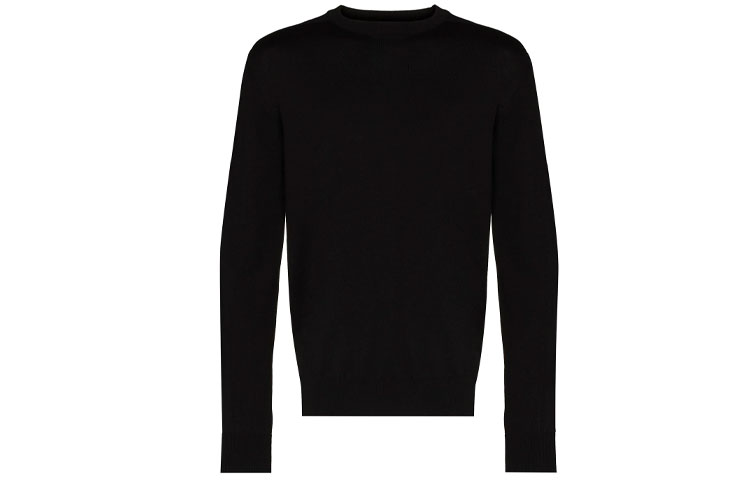 Canada Goose FW21 Black Logo Crewneck Wool Sweater 6892M-61