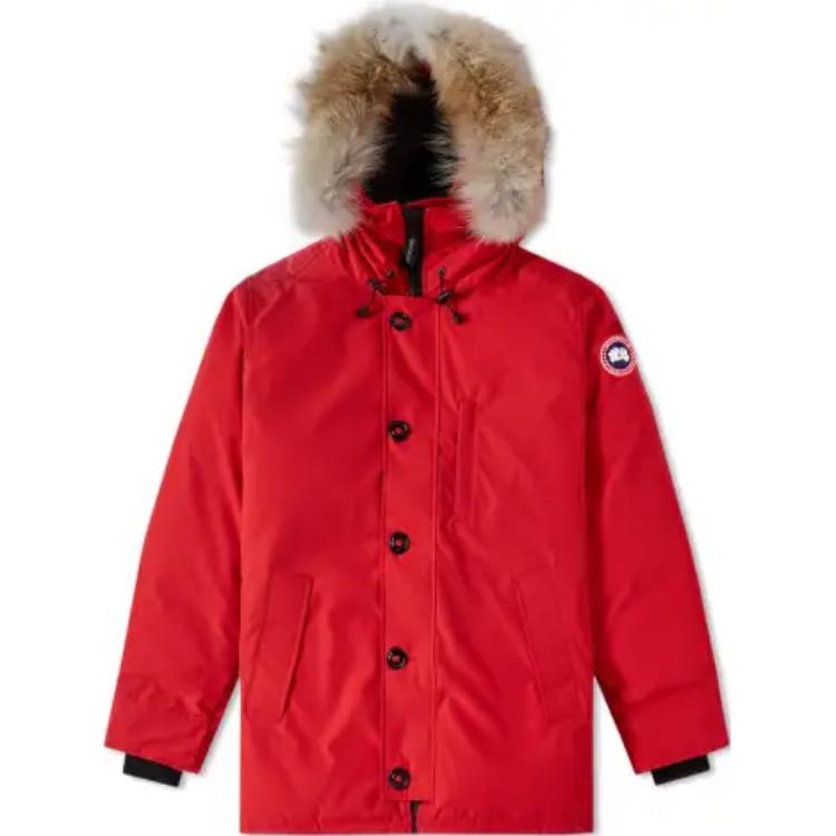 Canada Goose FW21 Chateau  Red Down Parka Jacket with Hood for Ski Season 3426M-11