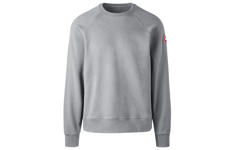 Canada Goose FW21 Huron Logo Crewneck Sweatshirt Grey 7400M-717