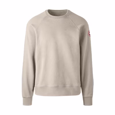 Canada Goose FW21 Huron Logo Crewneck Sweatshirt Khaki 7400M-149