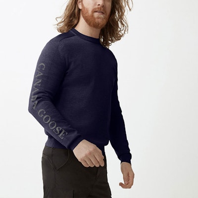 Jersey Suéter Hombre Azul Marino Canada Goose FW21 Logo. 6892M-67 Lookbook Jersey Suéter Hombre Azul Marino Canada Goose FW21 Logo. 6892M-67