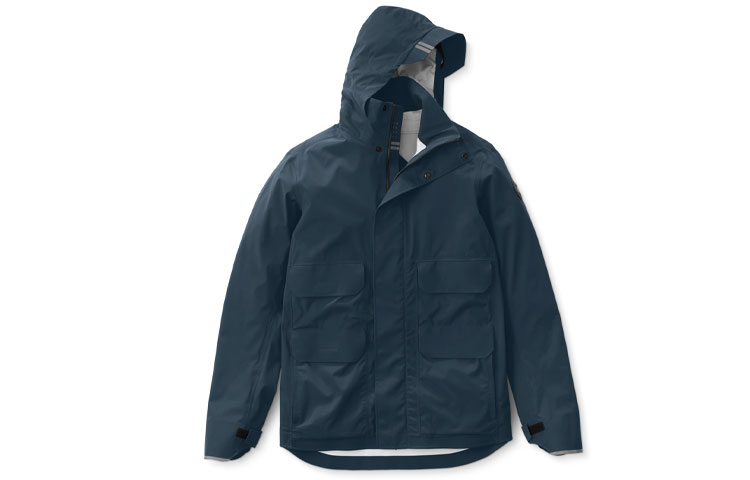 Canada Goose FW21 Meaford Black Label Hooded Logo Jacket Men’s Blue. 5611MB-466