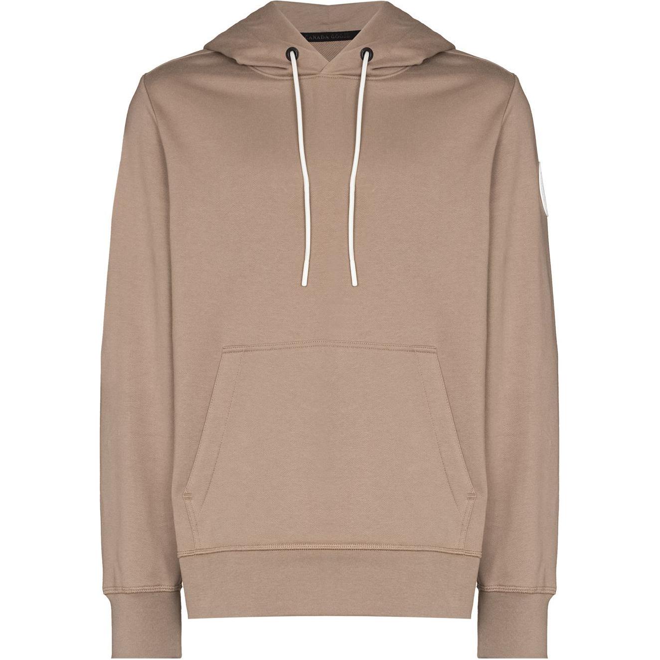 Canada Goose FW21 Pastels Huron Hoodie Men’s Pullover Beige Khaki. 7403M1-255