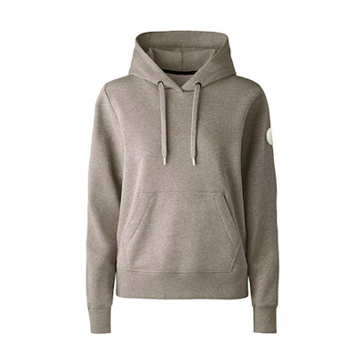 Canada Goose FW21 Pastels Huron Hoodie Pullover Sweatshirt Light Gray. 7403M1-432