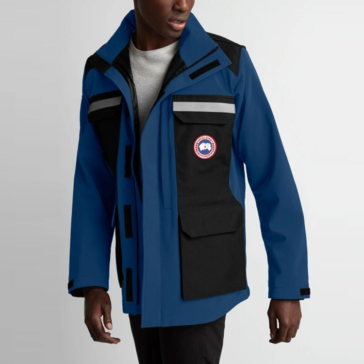 Canada Goose FW21 Photojournalist Colorblock Multi-Pocket Stand Collar Jacket Blue Men 2414M-805 圖 3