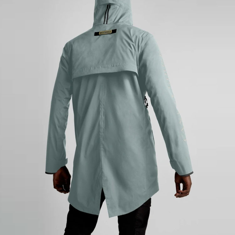 Shop カナダグース FW21 シーウルフ ロゴ ヘザーグレー フーデッドジャケット 5607M-477