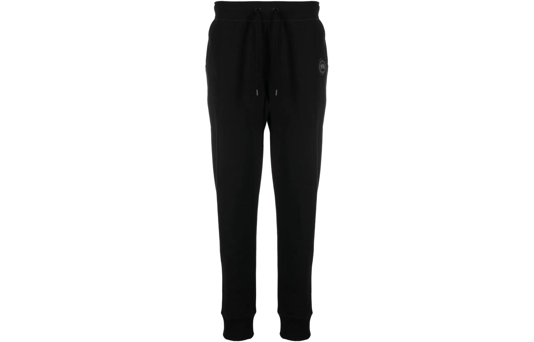 Canada Goose FW22  Black Jogger Pants with Logo and Elastic Waist. 7402MB-61