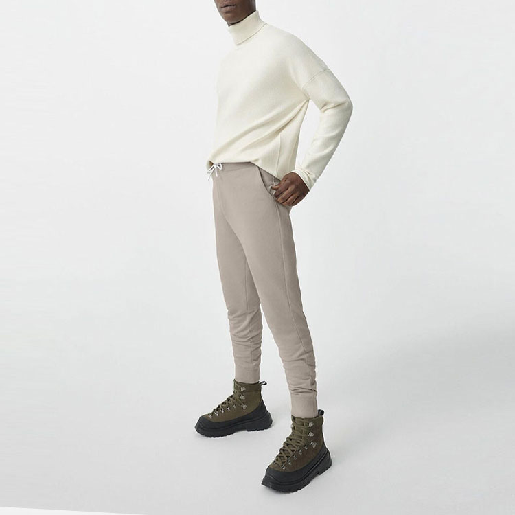 Shop 加拿大鵝 FW22 輕灰色抽繩針織慢跑褲 7402M1-432