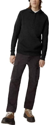 Canada Goose FW22 Amherst Black Hoodie Casual Solid Logo Pullover. 7000MB-61 Lookbook Canada Goose FW22 Amherst Black Hoodie Casual Solid Logo Pullover. 7000MB-61