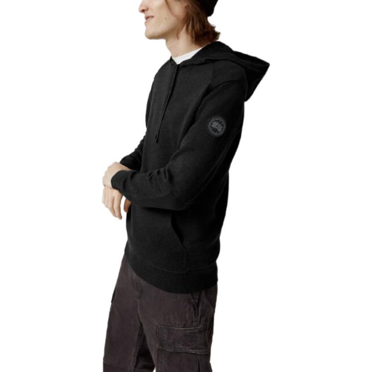 Purchase Canada Goose FW22 Amherst Black Hoodie  Casual Solid Logo Pullover. 7000MB-61