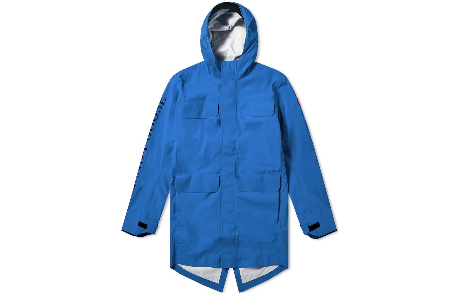 Canada Goose FW22 Blue Hoodie Jacket with Letter Print and Pockets 5607M-805