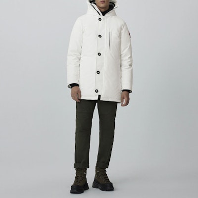 Canada Goose FW22 Chateau Logo Patch Zip-Up Down Jacket Polaris White 2053M-433 Purchase Canada Goose FW22 Chateau Logo Patch Zip-Up Down Jacket Polaris White 2053M-433