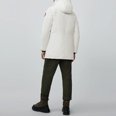 Canada Goose FW22 Chateau Logo Patch Zip-Up Down Jacket Polaris White 2053M-433 Details for Canada Goose FW22 Chateau Logo Patch Zip-Up Down Jacket Polaris White 2053M-433