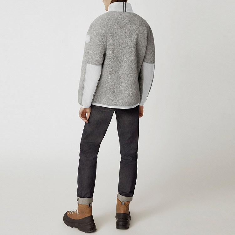 Purchase Canada Goose FW22 Colorblock Half-Zip Pullover Sweatshirt Pria Beige 7053M2-99