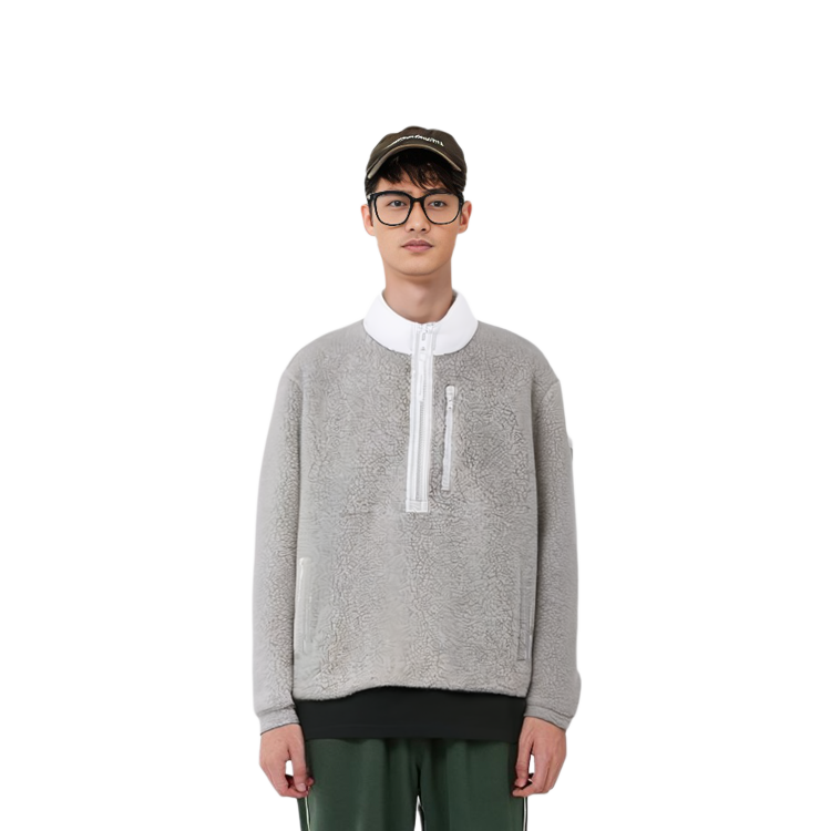 Details for Canada Goose FW22 Colorblock Half-Zip Pullover Sweatshirt Pria Beige 7053M2-99