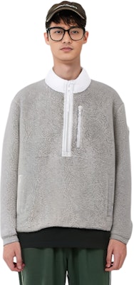 Canada Goose FW22 Colorblock Half-Zip Pullover Sweatshirt Pria Beige 7053M2-99 Details for Canada Goose FW22 Colorblock Half-Zip Pullover Sweatshirt Pria Beige 7053M2-99