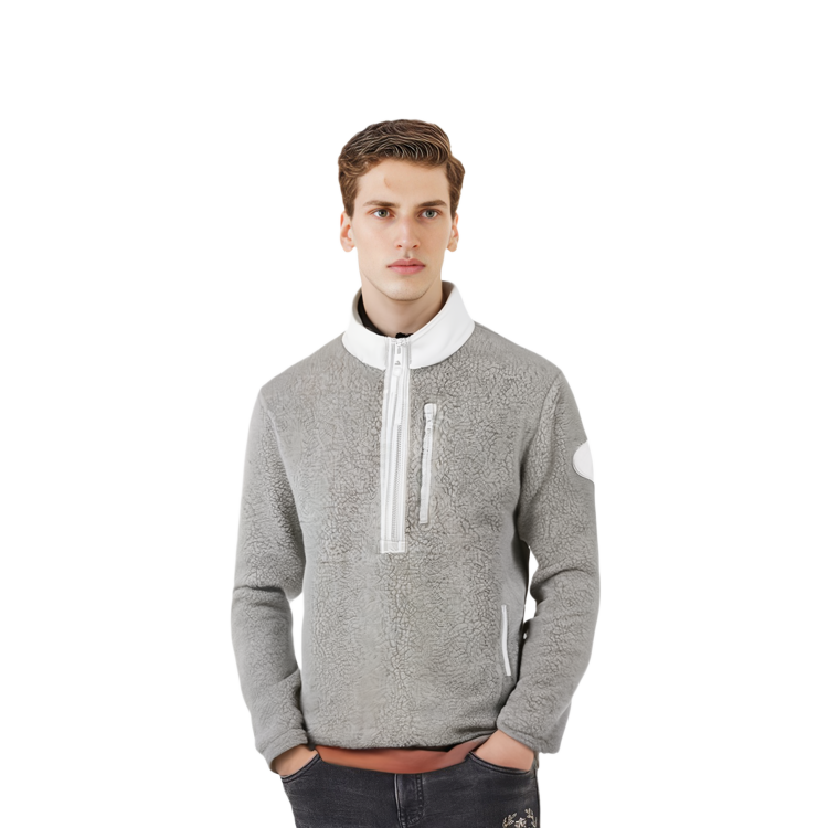 Sizing Canada Goose FW22 Colorblock Half-Zip Pullover Sweatshirt Pria Beige 7053M2-99