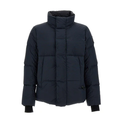 Canada Goose FW22 Everett Black Label Outdoor Navy Short Puffer Down Jacket Unisex. 2613MB-67