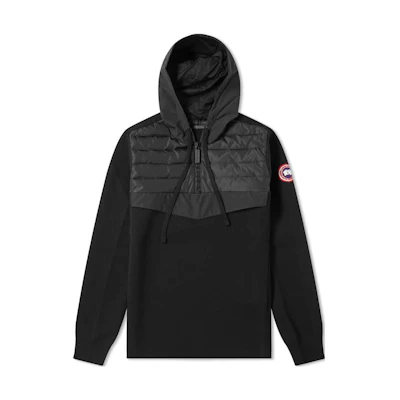 Canada Goose FW22 Half-Zip Hoodie Black with Logo Patch 7009M-61