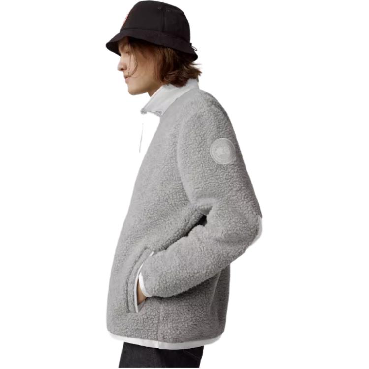 Shop Canada Goose FW22 Half-Zip Pullover Sweatshirt Pria Abu Beige. 7053M2-149