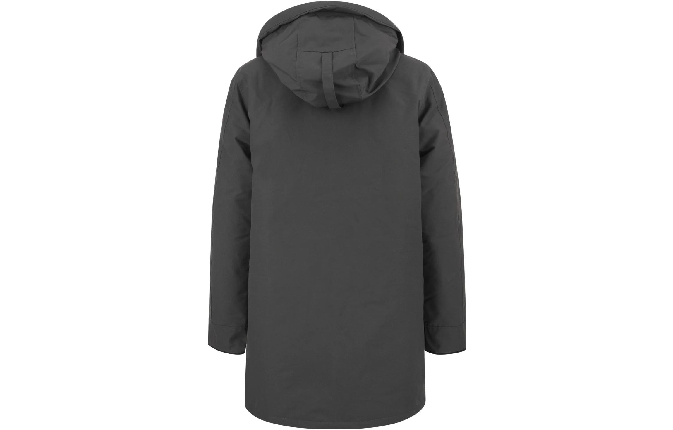 Lookbook Canada Goose FW22 Langford Mid-Length Hooded Parka for Men in Dark Grey. 2052M-66