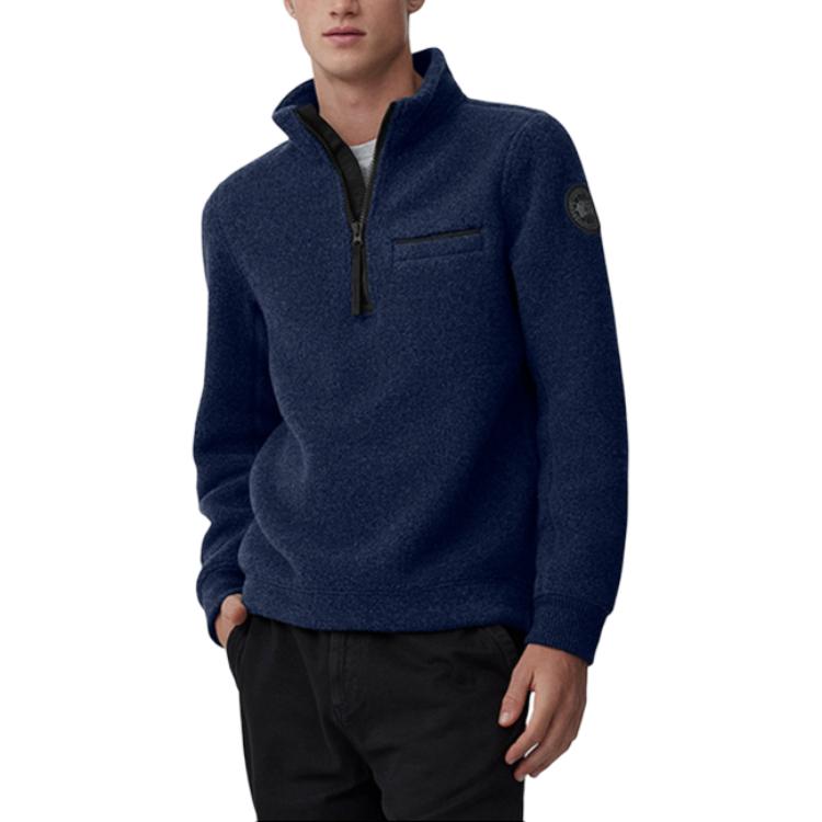 Canada Goose FW22 Lawson Black Label 1/4 Zip Fleece Jacket Ocean Blue 7055MB-63