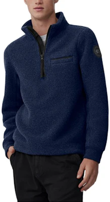 Canada Goose FW22 Lawson Black Label 1/4 Zip Fleece Jaket Biru Laut 7055MB-63 Buy Canada Goose FW22 Lawson Black Label 1/4 Zip Fleece Jaket Biru Laut 7055MB-63