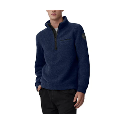 Canada Goose FW22 Lawson Black Label 1/4 Zip Fleece Jacket Ocean Blue 7055MB-63