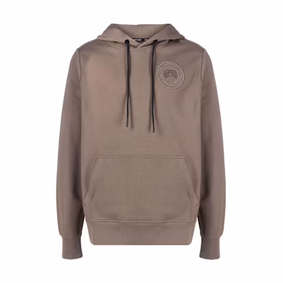 Canada Goose FW23 Brown Logo Embroidered Hoodie Long Sleeve 7403M5252